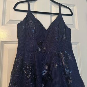 City Studio Juniors Navy Blue Prom Dress